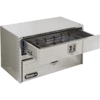 Buyers Products Aluminum Underbody Truck Box with Drawer   Diamond Plate, 36in.