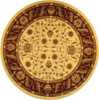 Lyndhurst Collection Tabriz Ivory/ Red Rug (5 3 Round) (IvoryPattern: OrientalMeasures 0.375 inch thickTip: We recommend the use of a non skid pad to keep the rug in place on smooth surfaces.All rug sizes are approximate. Due to the difference of monitor 