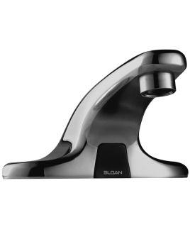 Sloan ETF600LT Bathroom Faucet, Optima 4 Centerset, Automatic Less Transformer Chrome