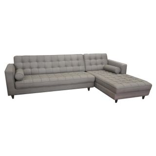 Moes Home Collection Romano Sectional Sofa   Right Arm Facing Light Gray   HV 
