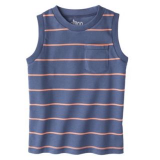 Circo Infant Toddler Boys Striped Muscle Tee   Indie Blue 2T