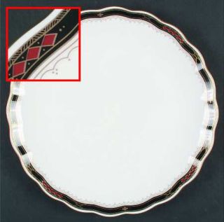 Mikasa Hardwick Dinner Plate, Fine China Dinnerware   Bone China, Black, Rust &