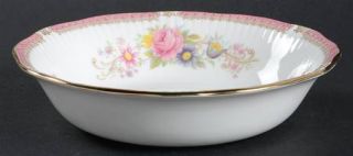 Rosina Queens Richmond Coupe Cereal Bowl, Fine China Dinnerware   Eros, Pink Ban