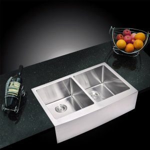 Water Creation SS AD 3322C Stainless Steel Sinks 33 In. X 22 In. 15 mm Corner Ra