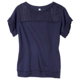 Xhilaration Juniors Short Sleeve Sweatshirt   Blue XXLRG