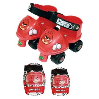 Angry Birds Toy Skate Combo Roller Skates with Knee and Elbow Pads