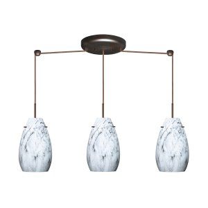 Besa Lighting BEL 3JB 4126MG LED BR Pera 9 Pendant