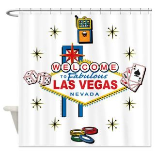 CafePress Welcome to Fabulous Las Vegas Shower Curtain Free Shipping! Use code FREECART at Checkout!
