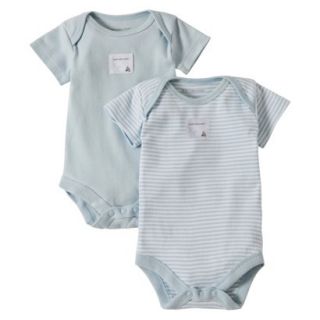 Burts Bees Baby Infant Boys 2 Pack Bodysuits   Sky 18 M