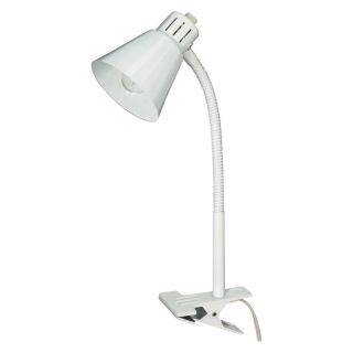 Nuvo Clip On Goose Neck Lamp   White   60/840