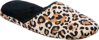 Womens Dearfoams Velour Scuff   Leopard Slippers
