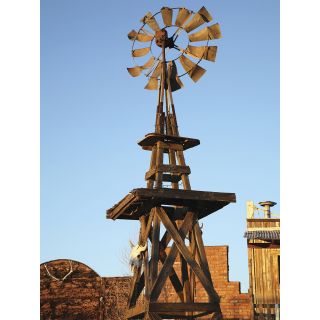 Ideal Decor Western Windmill Wall Mural (SmallSubject: LandscapesImage dimensions: 72 inches x 54 inchesOutside dimensions: 72 inches x 54 inches )
