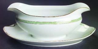 Noritake Mystery #118 Gravy Boat with Attached Underplate, Fine China Dinnerware