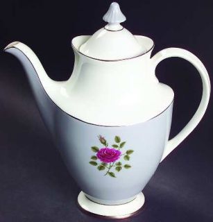 Royal Doulton Chateau Rose Coffee Pot & Lid, Fine China Dinnerware   Pink Rose I