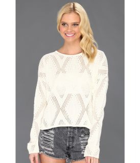 MINKPINK View Finder Crop Sweater Womens Sweater (White)