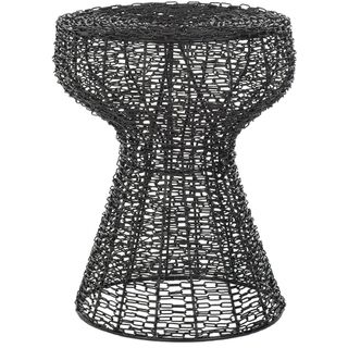 Safavieh Steelworks Iron Wire Black Matte Stool (BlackMaterials: Iron and EpoxyFinish: BlackDimensions: 18.3 inches high x 15.3 inches wide x 15.3 inches deep )