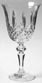 Bohemia Crystal Marquis Water Goblet   Clear,Criss Cross,Vertical,No Trim