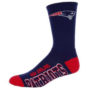 New England Patriots For Bare Feet Deuce Crew 504 Socks