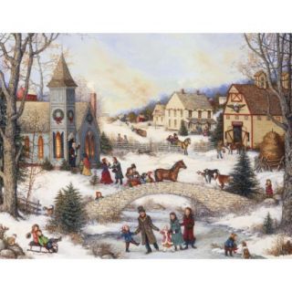 Two Set Christmas Card   Folk Art Holiday
