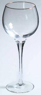 Lenox Eternal Gold Wine Glass   Newer, Dimension    Shape, Smooth Stem