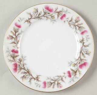 Noritake Mystery #192 Bread & Butter Plate, Fine China Dinnerware   Pink Thistle