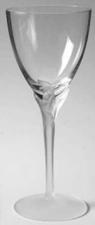 Sasaki Lily Of The Valley Wine Glass   Clear Bowl, Frosted Floral Stem