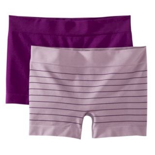 Gilligan & OMalley Womens 2 Pack Seamless Boyshort   Haywire Purple XL