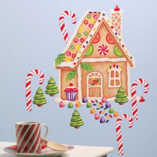 Wallies Gingerbread House Vinyl Holiday Wall Mural 13502