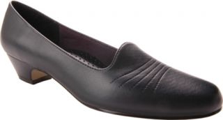 Womens Easy Street Grace   Navy Smooth Low Heel Shoes