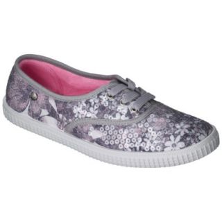 Womens Mad Love Lindy Floral Canvas Sneaker   Gray 9