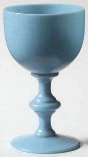 Unknown Crystal Unk417 Turquoise Wine Glass   Turquoise, Opaque,  Wafer Stem, Fr