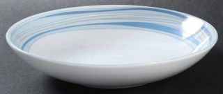 Studio Nova Brook Coupe Soup Bowl, Fine China Dinnerware   Blue&Taupe Swirled Ri