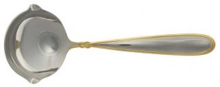 Mikasa Silver Romancing Gold (Stainls,Gd Ac) Gravy Ladle, Solid Piece   Stainles