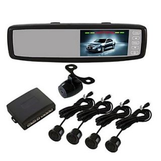 Hot 4.3 inch Universal Video Parking Sensor Car System Touch Screen Button Control.Two Video Input
