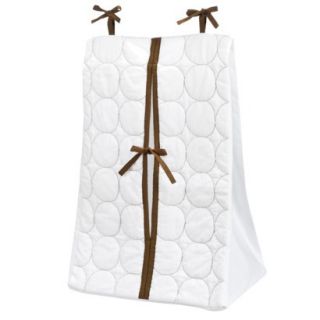 Quilted Diaper Stacker   White/Chocolate