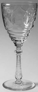 Rock Sharpe Breton Water Goblet   Stem #1013,Cut