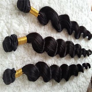 14 Inch Peruvian Loose Wave Weft 100% Virgin Remy Human Hair Extensions 3Pcs