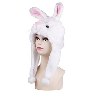 Unisex White Bunny Warm Fuzzy Kigurumi Aminal Beanie