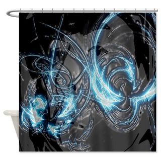  Wild Blue Electric Swirls Shower Curtain  Use code FREECART at Checkout