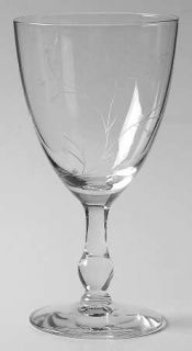 Imperial Glass Ohio Winter Berry Water Goblet   Stem #210, Cut #812, Cut Plant D