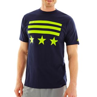 Adidas Bars And Stripes Tee, Collegiate Navy, Mens