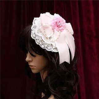 Rose Maiden Pink Flower Sweet Lolita Headdress Hat