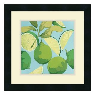 J and S Framing LLC Fresh Limes Framed Wall Art   16W x 16H in. Multicolor  