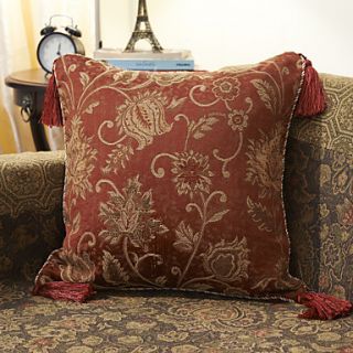 Cotton Floral Jacquard Decorative Pillow Cover