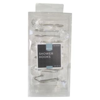 Threshold Shower Hooks Faceted Knob Clear