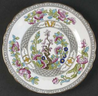 John Aynsley Indian Tree (Black Key,Scalloped,Gold T) Bread & Butter Plate, Fine