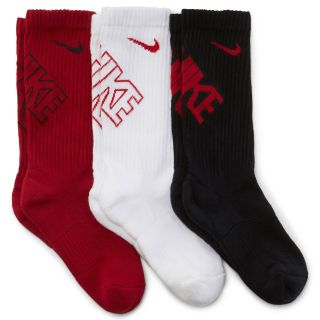Nike 3 pk. Graphic Crew Socks   Boys, Red/Black, Boys