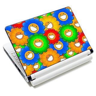 Flower Smile Face Pattern Laptop Notebook Cover Protective Skin Sticker For 10/15 Laptop 18343