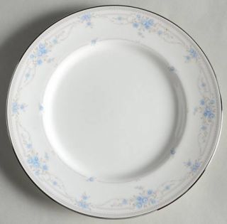 Oscar De La Renta Rosanna Blue Salad Plate, Fine China Dinnerware   Blue Flowers