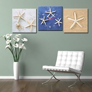 Modern Style Solid Wall Clock in Canvas 3pcs